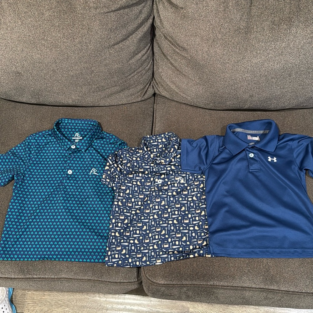Kids Rhoback polos 3T and 4T